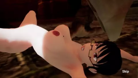 Girl Railed by Monsters and Zombies