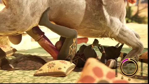 centaur and futa wolf making quite a show