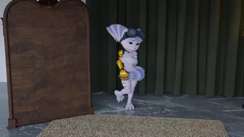 Shy rivet showing off