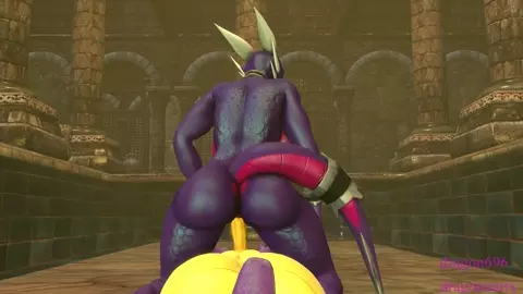 Spyro and Cynder cowgirl (backside)