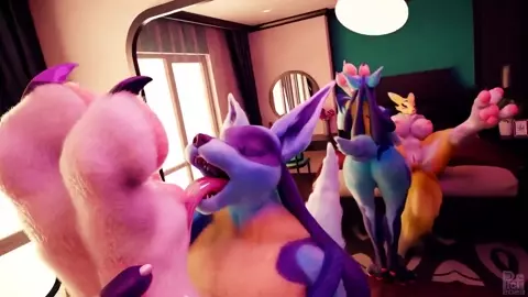 "Lucario licks Renamon's paws~!" Sound Version [PictiSculpts] (MagicalMysticVA Voice)