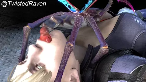 Alien bug fucks Jill's throat {TwistedRaven}