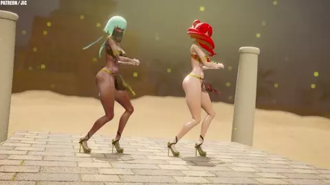 RWBY Pyrrha and Emerald Dancing (Worth It)