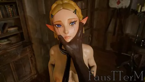 Zelda Leashed and Blacked [FaustTerm]