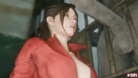 Claire and Ada in the arms of Mr. X