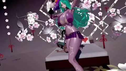 Date a Live Natsumi Kyouno Sex and Dance Hentai Rabbit Hole Song MMD 3D Blue Hair