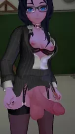 Sexy futanari teacher showing her big cock~ (vertical)