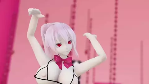Vocaloid Megurine Luka Nude Dancing Hentai Rabbit Hole Song MMD 3D Red Eyes