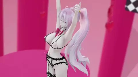 Vocaloid Megurine Luka Nude Dancing Hentai Rabbit Hole Song MMD 3D Red Eyes