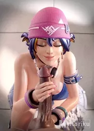 Kiriko gives a handjob