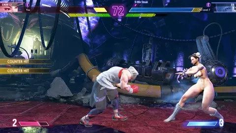 Chun Li gets used as a speedbag by Ed