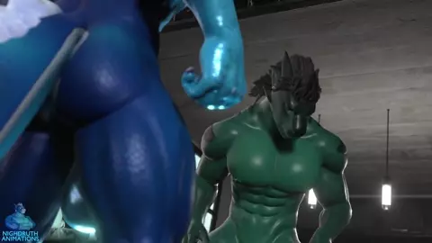 Cock Hungry, Druth Cock Vore Growth Animation