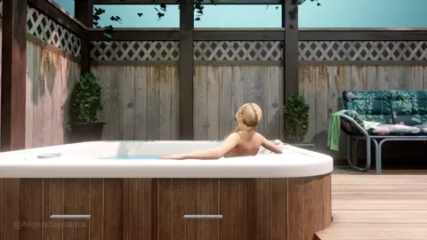 Chloe Android in the Jacuzzi