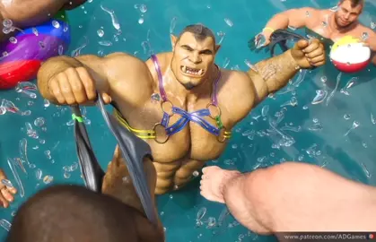 [Ad-Games] After Pride - Gay Orcs Male Sex By Pool
