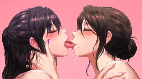 Miyu & Eriko Tongue Kissing [Loop]