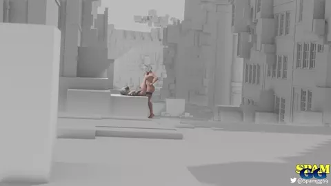 2B Thigh Fucking and Cumming on 2A (Spamgg69)