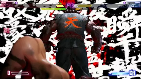 Akuma gives the Street Fighter ladies a taste of defeat.