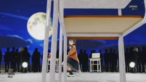 Sarusa's exhibitionism show at the rooftop