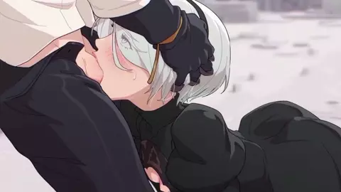 Yorha 2b blowjob creampied