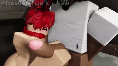 roblox femboy with fat ass grinds on black cock