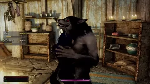 Slutty Futa Succubus and her werewolf sextoy PUBLIC