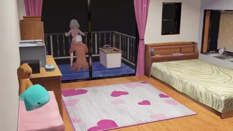 Balcony fingering Chloe