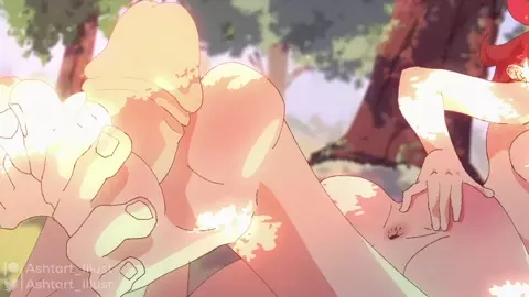 Tasty footjob in the forest