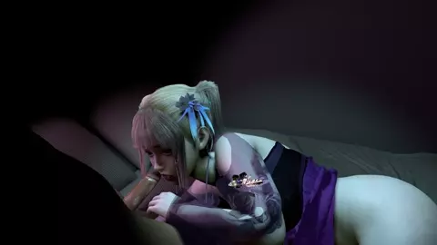 Vam-Busty girl serves