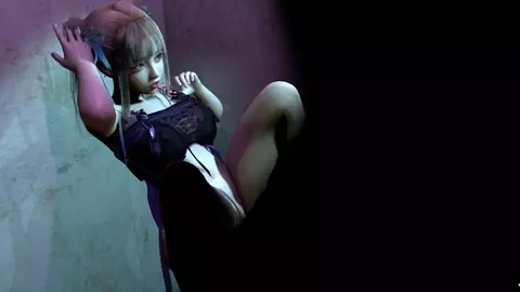 Vam-Busty girl serves