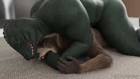 Scalie Fucks Small Raccoon [ChoPanther Animations]