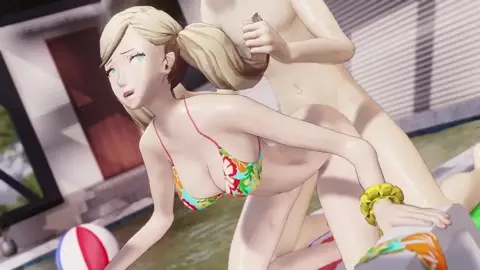 Anne fucked at the Pool