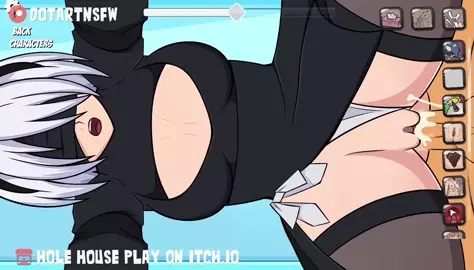 Yorha 2B Doggysyle Dripping Creampie - Hole House