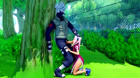 Sakura sucks off kakashi