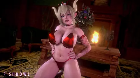 Bowsette Gives A Sloppy Blow Job