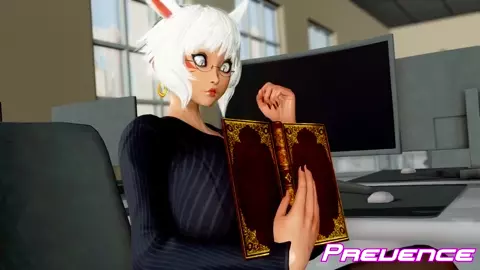 Y'shtola growing in the office.