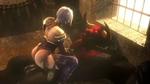 Ivy Valentine Riding Chained Minotaur - [Noname55]