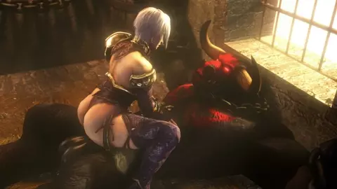 Ivy Valentine Riding Chained Minotaur - [Noname55]
