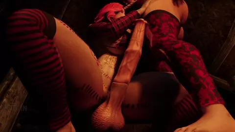 Redhead Baby Gets Fucked By Futanari Horse Cock