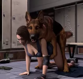 Jill fucked by Dog [MehstroSFM]