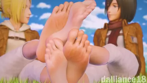 Annie and mikasa foot fetish