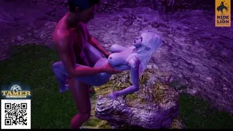 Galmine has her pussy pounded on a rock to climax!
