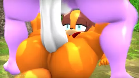 Blaze and Sticks in forest