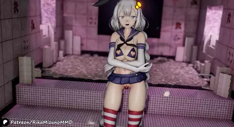 KonKon Sexy Dance - Kizuna Akari (Shimakaze Cosplay) 【Dance】MMD R-18