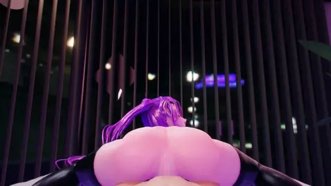 [mu_mmd] Tokoyami Towa Reverse Cowgirl (Naked) (POV) (Fixed View)