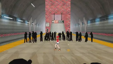 May exposes herself at the Battle Subway