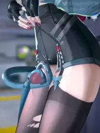 Jane Doe giving a thighjob and tailjob