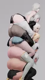 NieR girls twerk tower