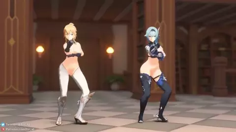 Jean and Eula dancing at the library [Tir_Al]