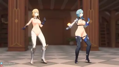 Jean and Eula dancing at the library [Tir_Al]