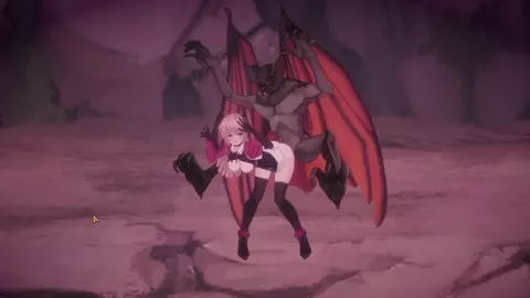 Vivi and the magical island - Vivi attacked by oversized bats.